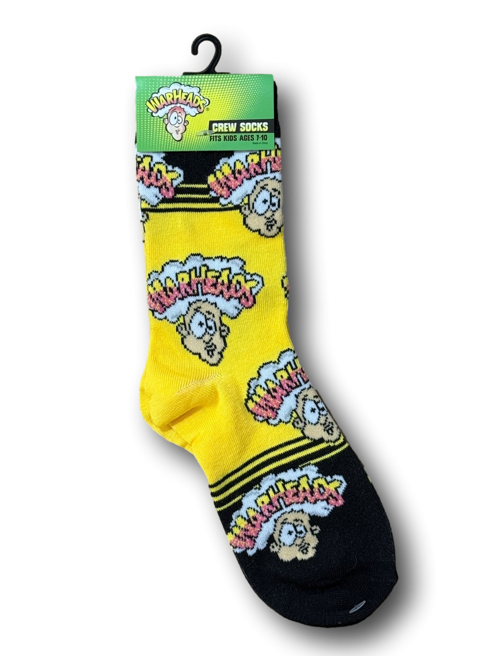 Kids Warheads Sour Candy Funny Novelty Crew Socks - NWT - Picture 1 of 2